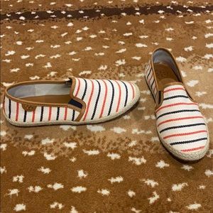 Woven Striped Tory Burch Flats